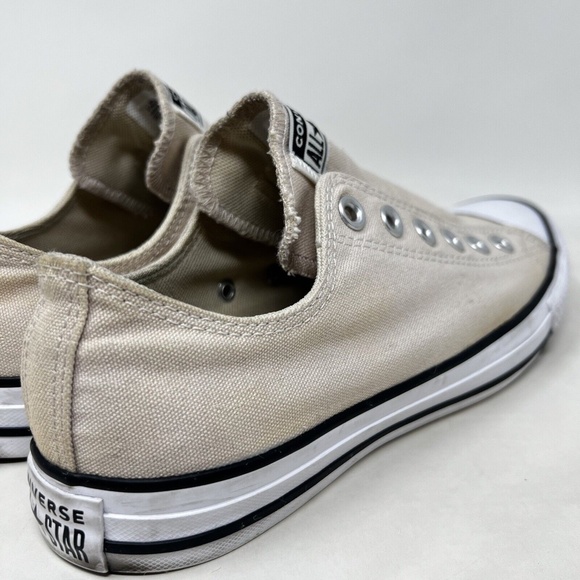 CONVERSE women ADULT CHUCK TAYLOR ALL STAR SLIP-ON SHOES Papyrus/White/Black 8 - Picture 4 of 11